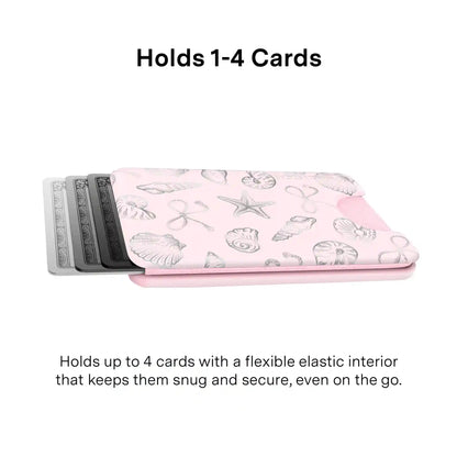 Pink Coastal Seashells MagSafe Wallet