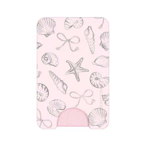 Pink Coastal Seashells MagSafe Wallet