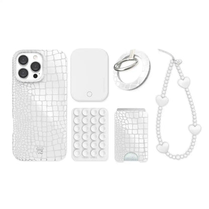 White Croc iPhone Bundle Set