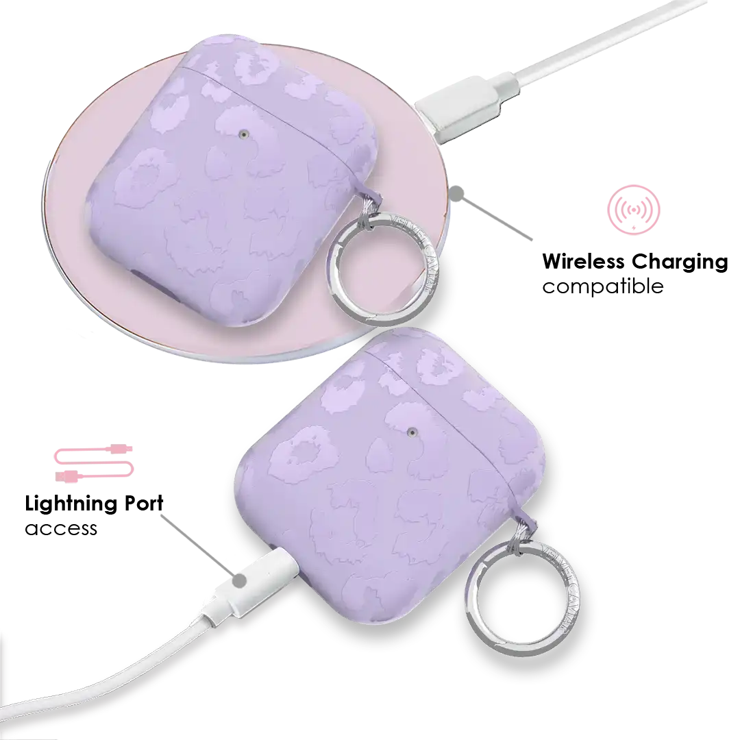 Lilac Leopard AirPod Case