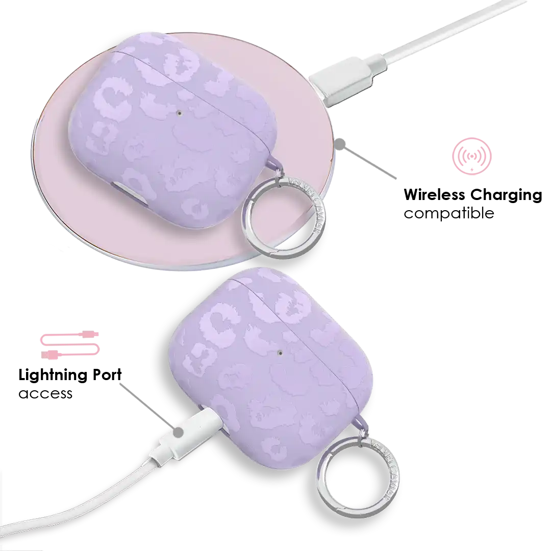 Lilac Leopard AirPod Case