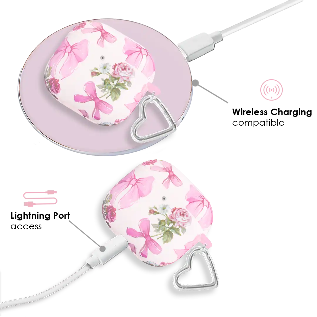 Posie Pink Bow AirPod Case