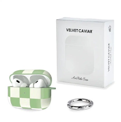 Pistachio Vibe Checkered AirPod Case