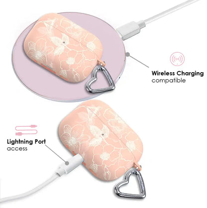 Peach Blossom Floral AirPod Case