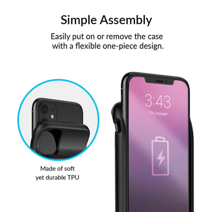 Black Marble iPhone Charging Case
