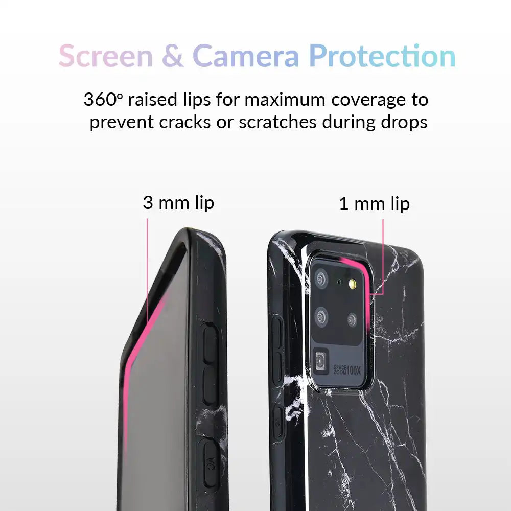 Black Marble Samsung Case