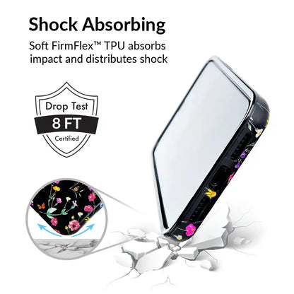 Black Wildflower iPhone Case