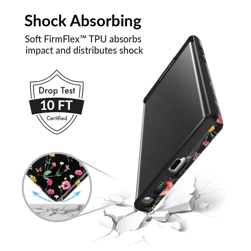 Black Wildflower Samsung Case
