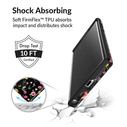 Black Wildflower Samsung Case