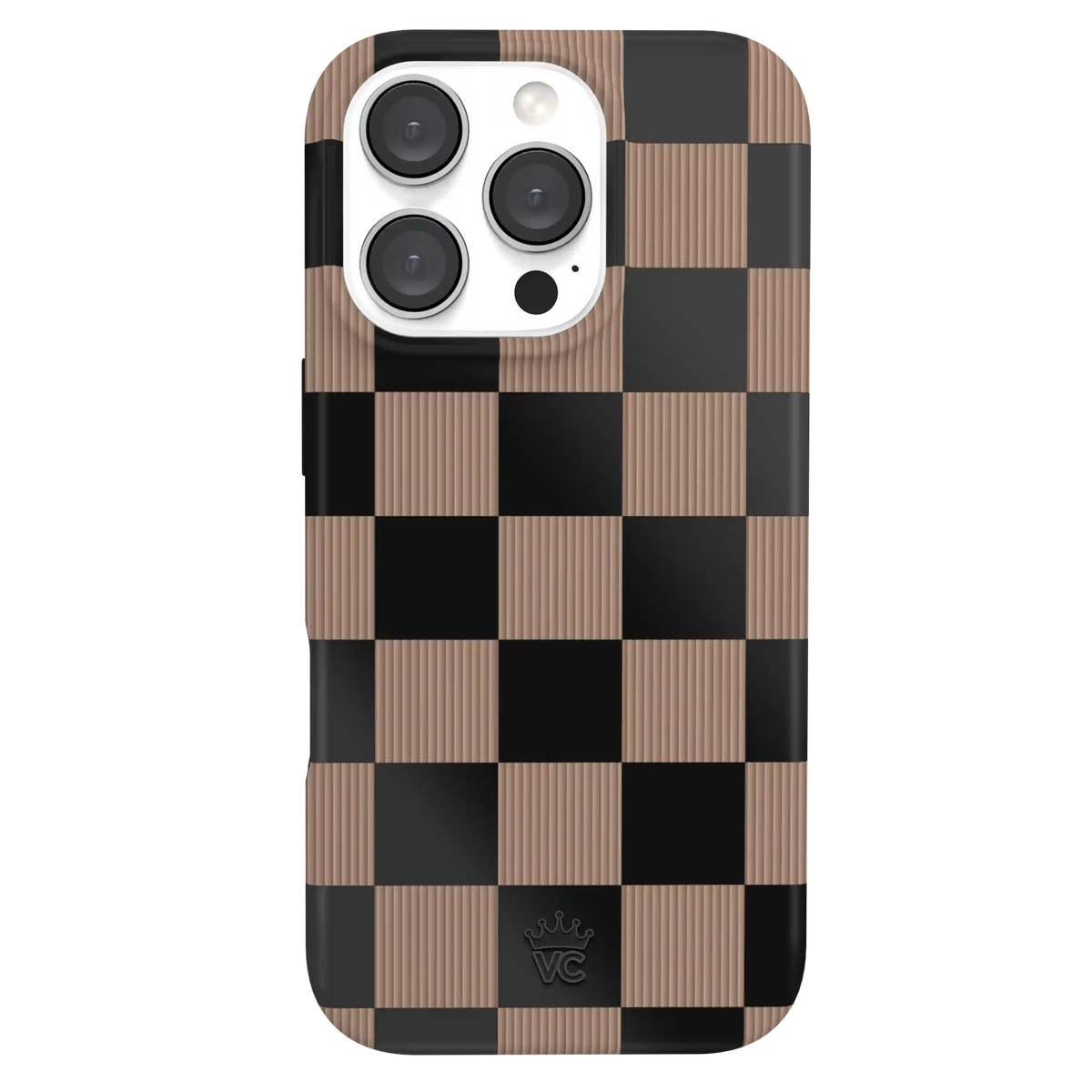 Mocha Vibe Checkered iPhone Case
