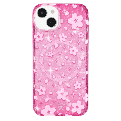 Cherry Blossom Glitter iPhone Case