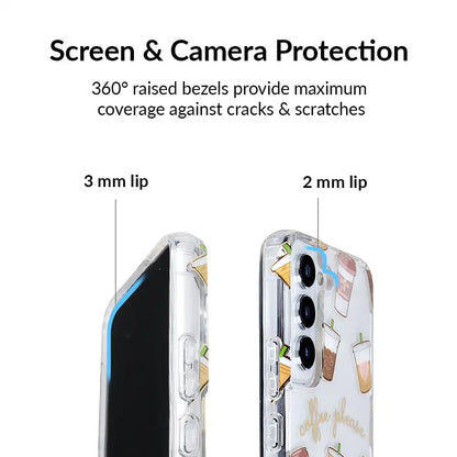Coffee First Clear Samsung Galaxy Case