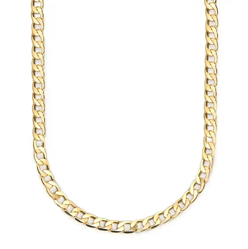 Mask Chain Necklace - 12mm Curb in Gold