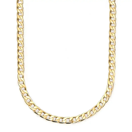 Mask Chain Necklace - 12mm Curb in Gold