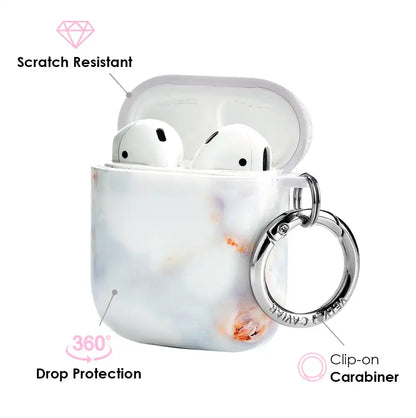 Grey Clouds Marble AirPods Case