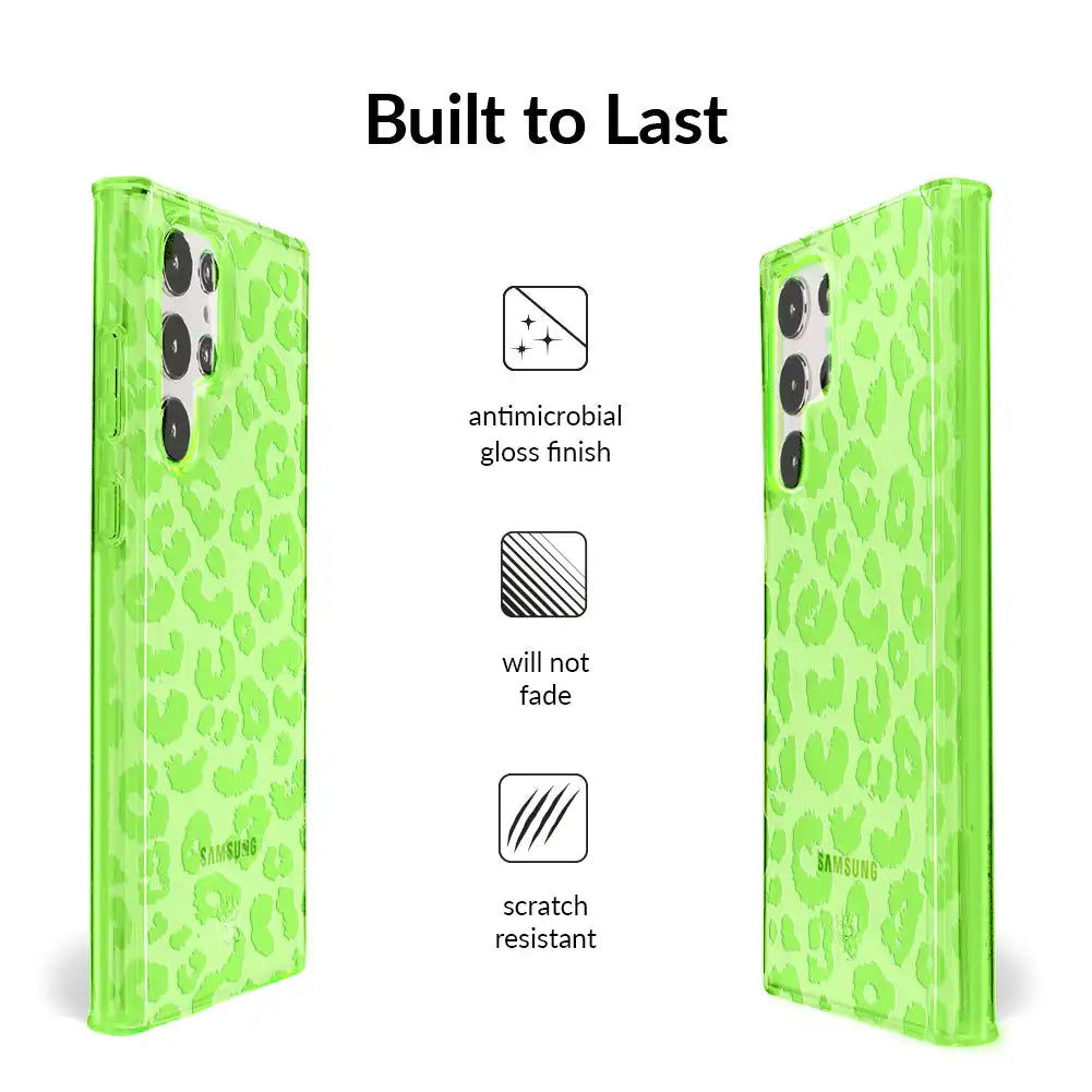 Key Lime Leopard Samsung Case