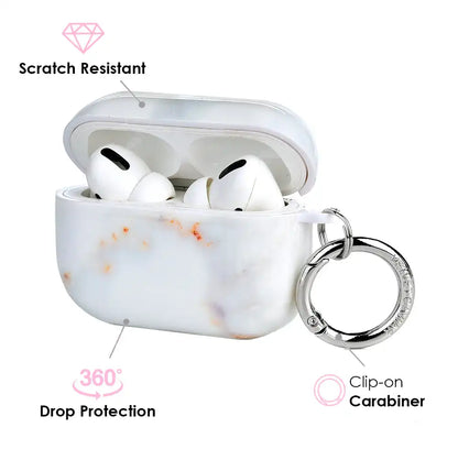 Grey Clouds Marble AirPods Case