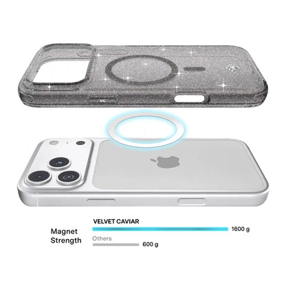 Grey Stardust Glitter iPhone Case