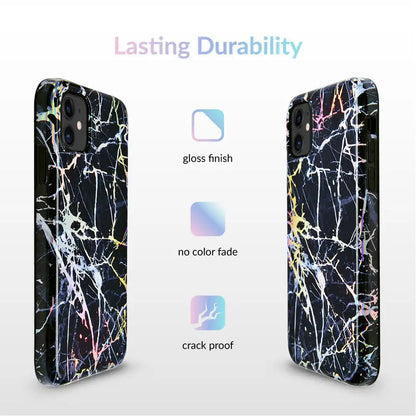 Holo Black Marble iPhone Case