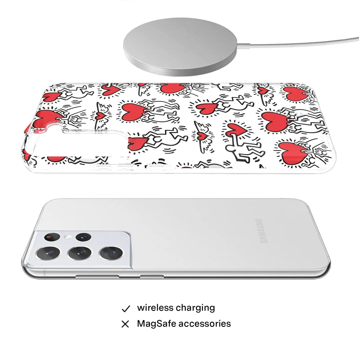 Keith Haring Heart-ist Samsung Case