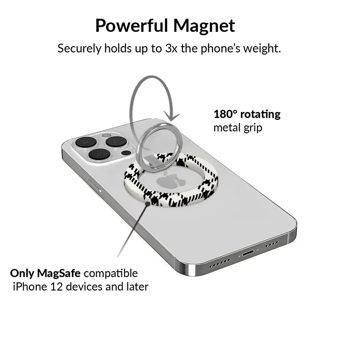 Houndstooth Sweater MagSafe Grip Ring