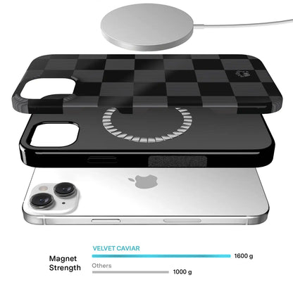 Noir Vibe Checkered iPhone Case