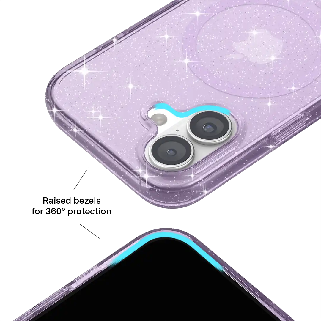 Lilac Stardust Glitter iPhone Case