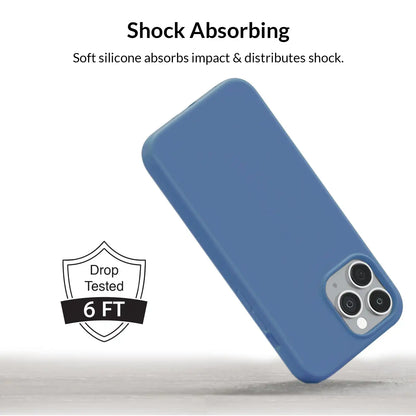 Linen Blue Silicone iPhone Case