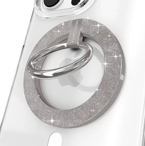 Grey Stardust Glitter MagSafe Grip Ring