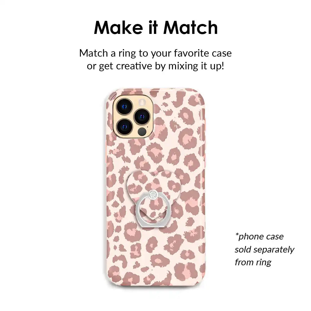 Blush Leopard Phone Ring