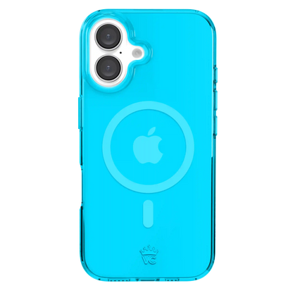 Neon Blue Clear iPhone Case
