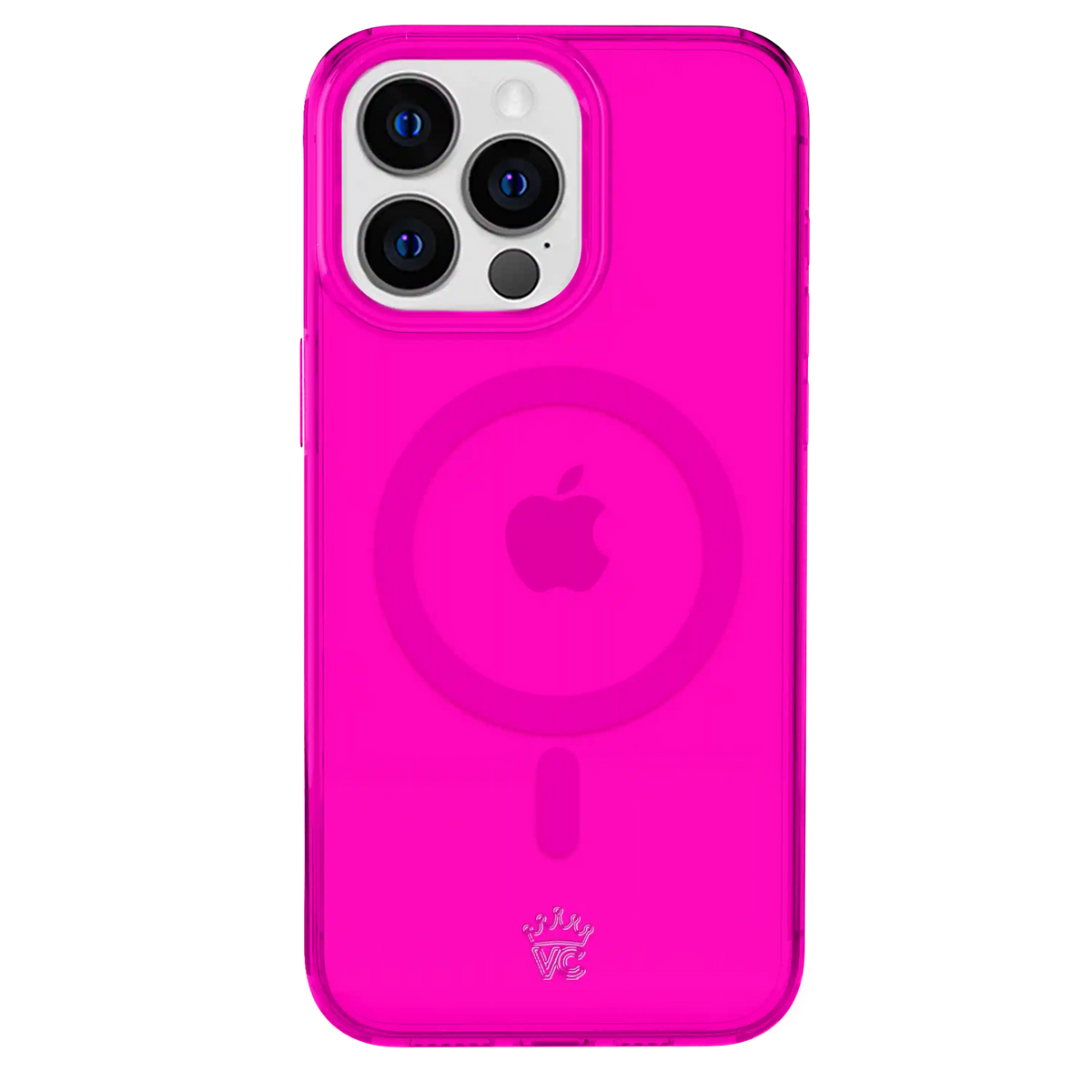 Neon Pink Clear iPhone Case