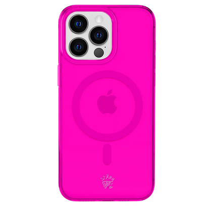 Neon Pink Clear iPhone Case