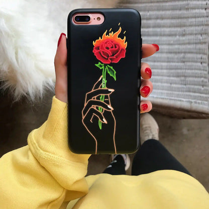 Neon Rose iPhone Case by Nessa