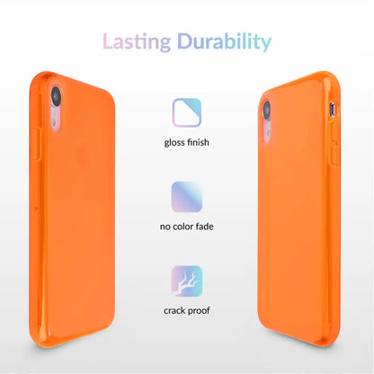 Neon Orange Clear iPhone Case