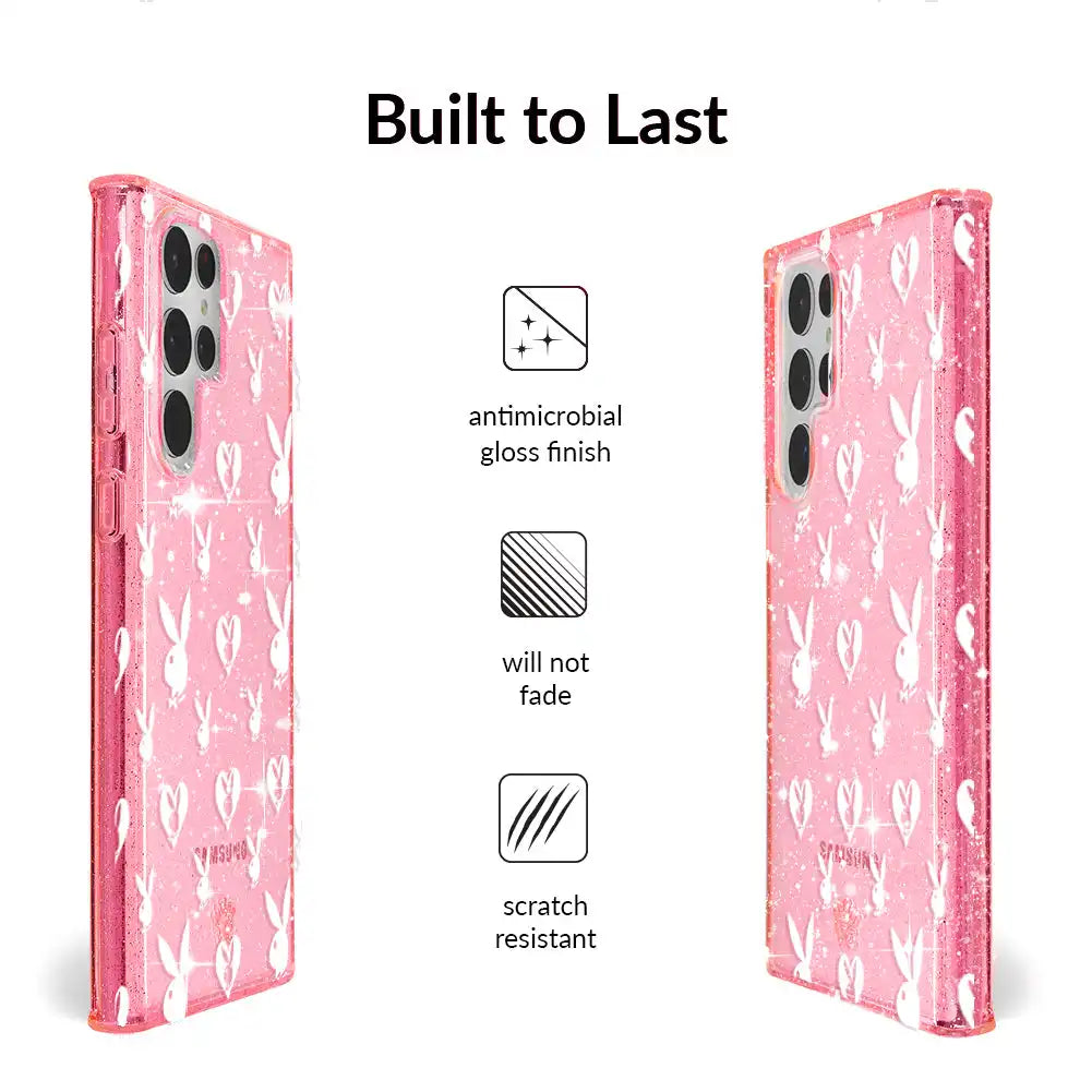 Playboy Pink Bunny Glitter Samsung Case