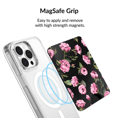 Pink Rose Floral MagSafe Wallet