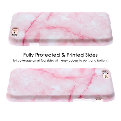 Pink Streak Marble iPhone Case