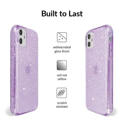 Lilac Stardust Glitter iPhone Case