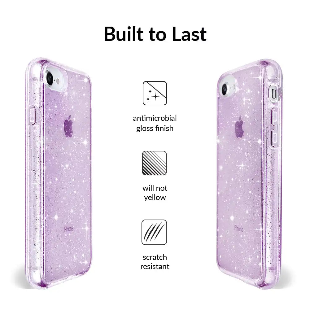 Lilac Stardust Glitter iPhone Case