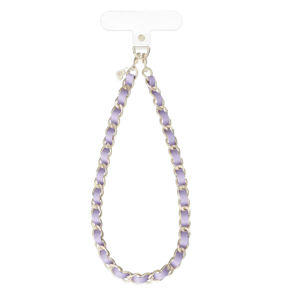 Lilac Leather Chain Phone Charm