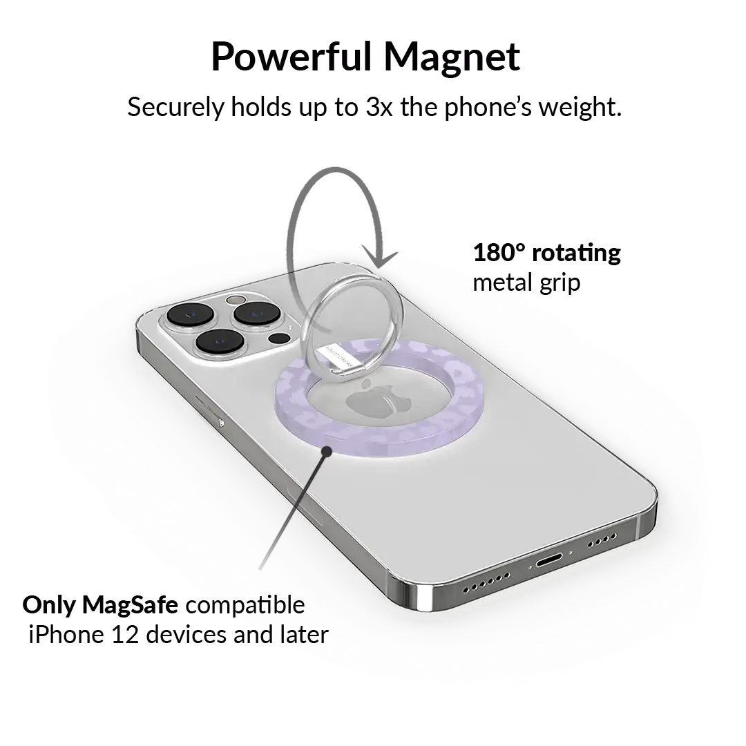 Lilac Leopard MagSafe Grip Ring