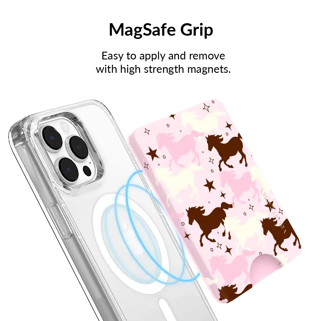 Pink Pony Glitter MagSafe Wallet