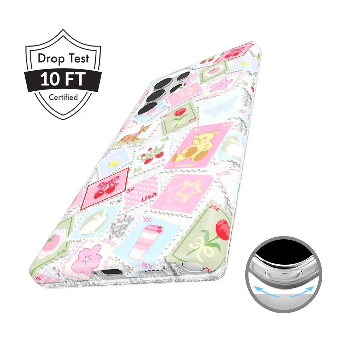 Spring Whimsy Stamps Glitter Samsung Case