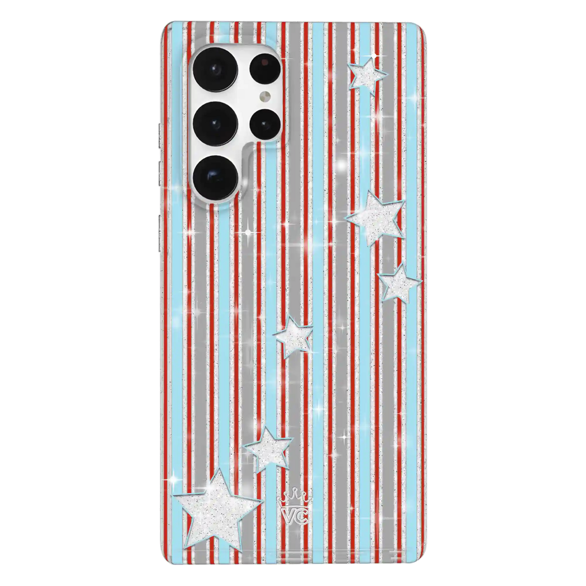 Stars & Stripes Glitter Samsung Case
