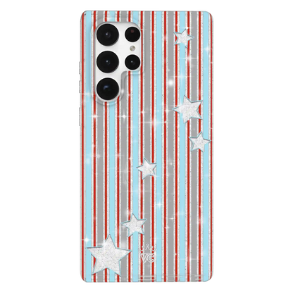 Stars & Stripes Glitter Samsung Case