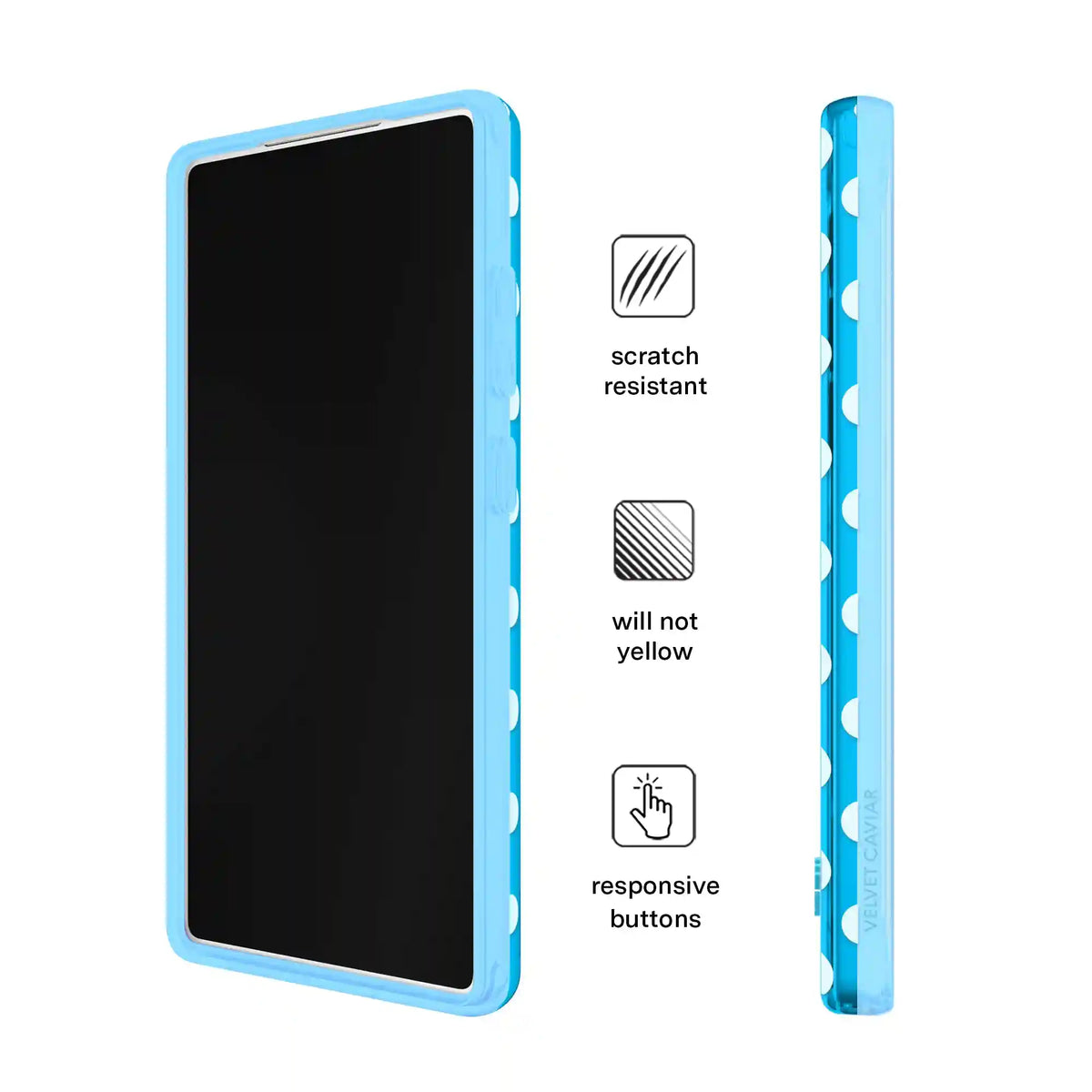 Aquamarine Polka Dot Samsung Case