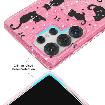 Lucky Kittens Glitter Samsung Case