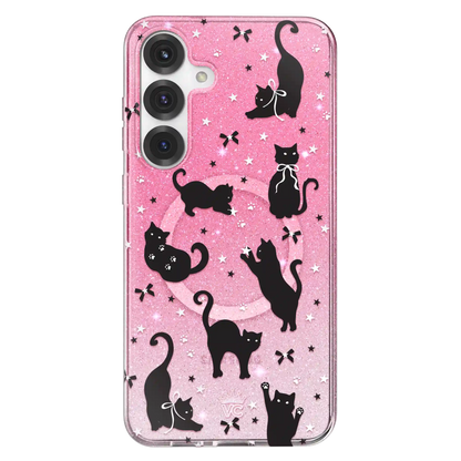 Lucky Kittens Glitter Samsung Case